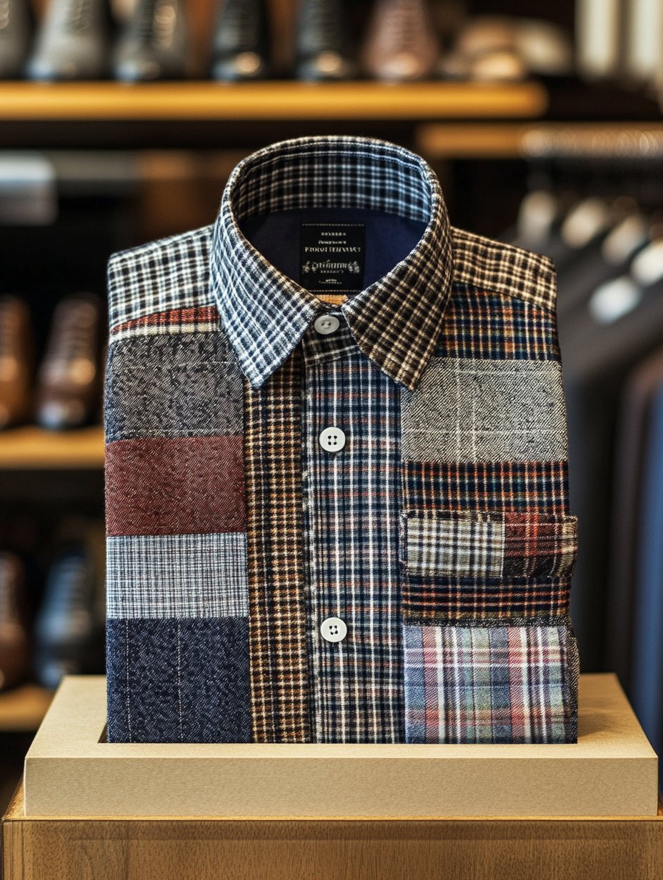 New Limited Edition contrast color classic luxury business long sleeve shirt