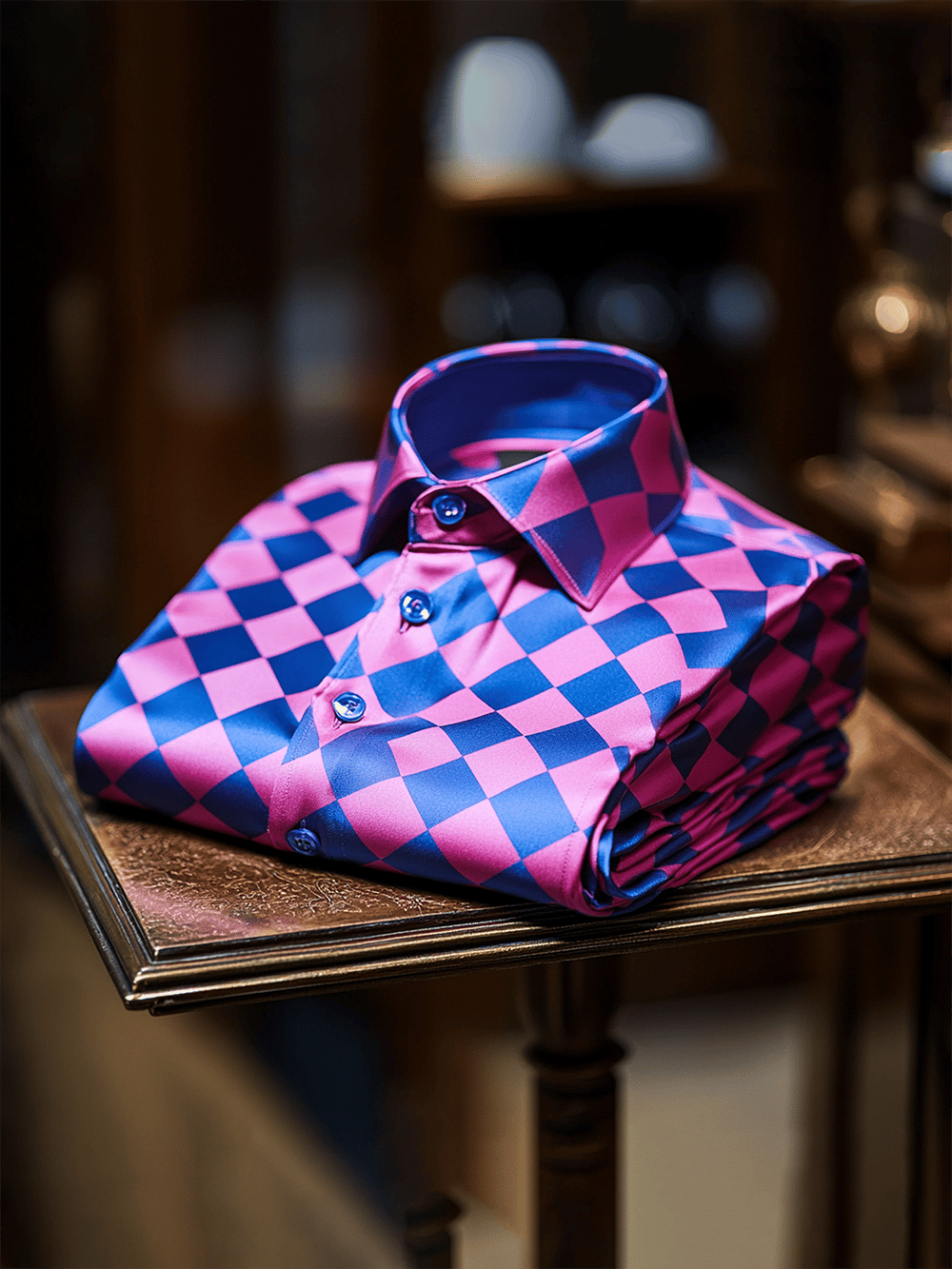 New Limited Edition Smart Diamond Pattern Lapel Short Sleeve Polo Shirt for Business Casual