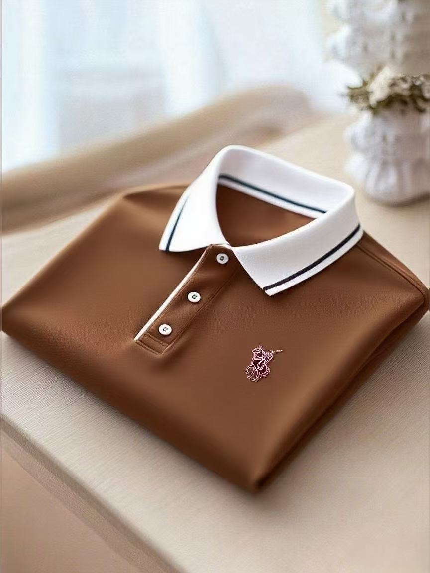 Premium New Limited Edition Smart Casual Button Polo Shirt - Short Sleeve, Stretch Polyester