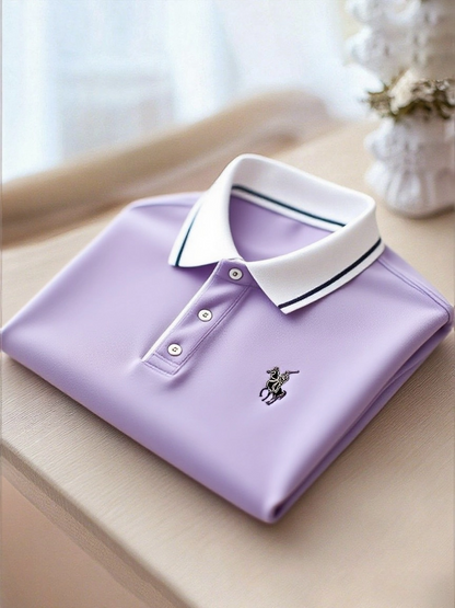 Premium New Limited Edition Smart Casual Button Polo Shirt - Short Sleeve, Stretch Polyester