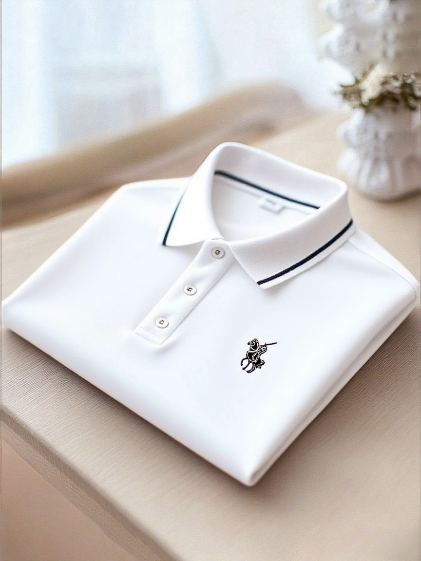Premium New Limited Edition Smart Casual Button Polo Shirt - Short Sleeve, Stretch Polyester