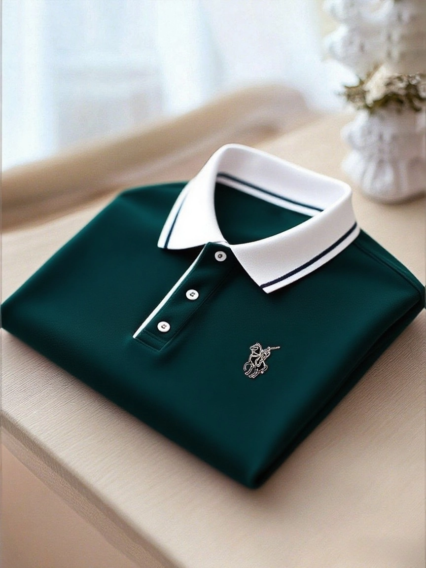 Premium New Limited Edition Smart Casual Button Polo Shirt - Short Sleeve, Stretch Polyester