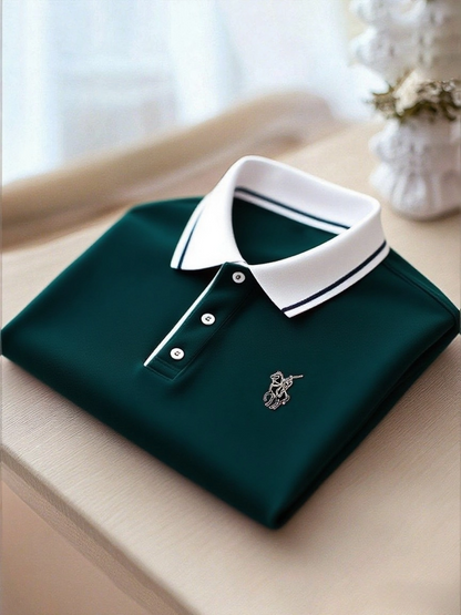 Premium New Limited Edition Smart Casual Button Polo Shirt - Short Sleeve, Stretch Polyester