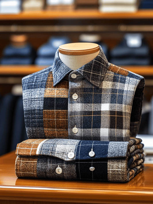 New Limited Edition contrast color classic luxury business long sleeve shirt