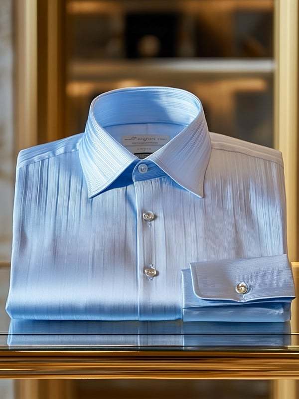 New Limited Edition Luxurious Silk Blend Business Long Sleeve Shirt with Button Design