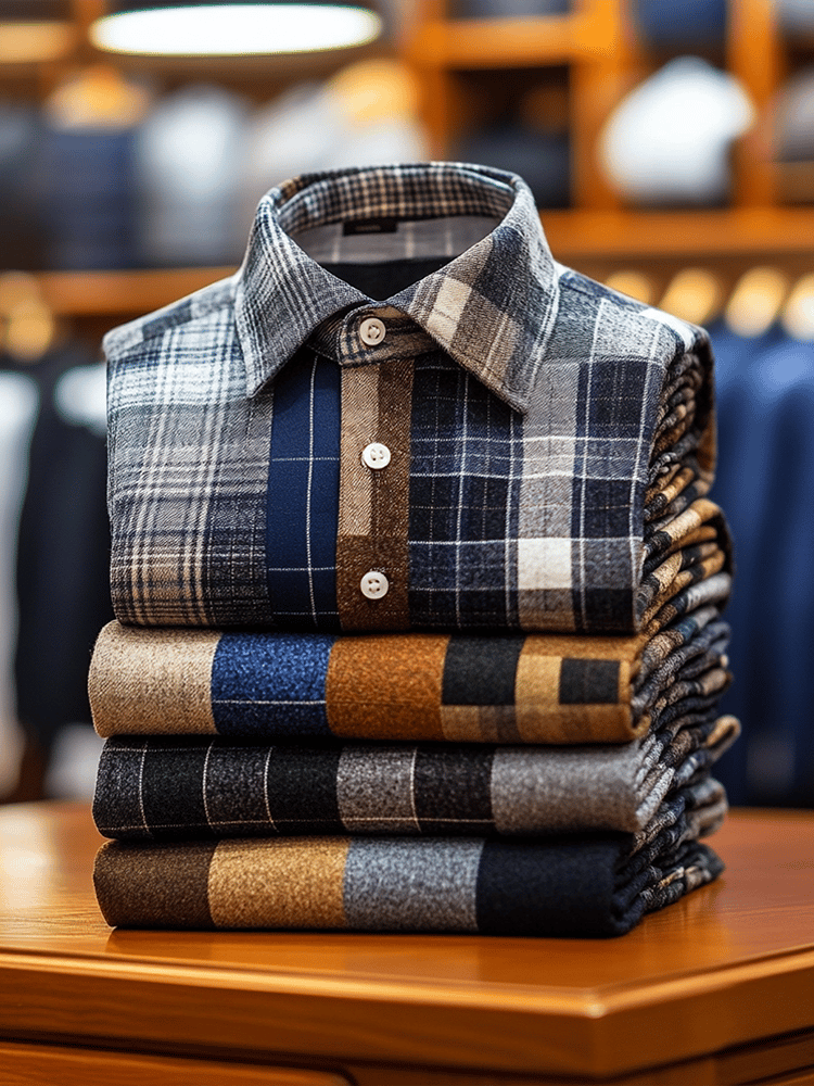New Limited Edition contrast color classic luxury business long sleeve shirt