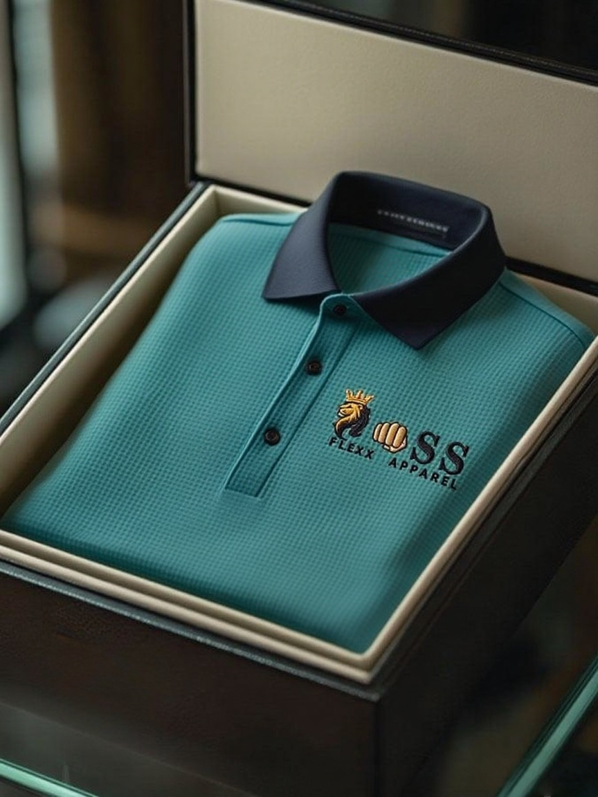 New Limited Edition Stylish Letter Print Waffle Polo Shirt - Business Casual Short Sleeve Top