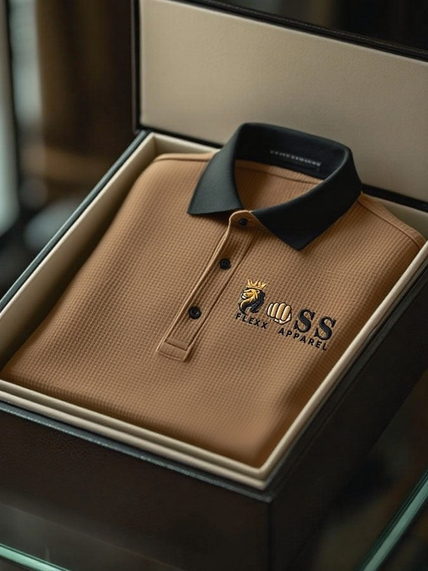 New Limited Edition Stylish Letter Print Waffle Polo Shirt - Business Casual Short Sleeve Top