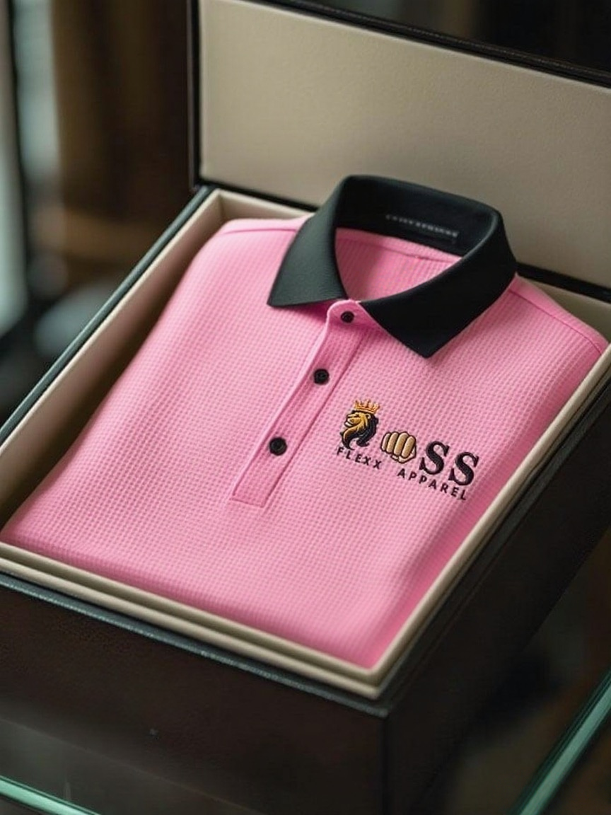 New Limited Edition Stylish Letter Print Waffle Polo Shirt - Business Casual Short Sleeve Top