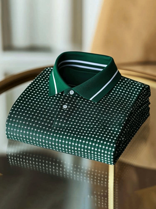 New Limited Edition Classic Business Polo Shirt - Smart Casual Logo Button Short Sleeve