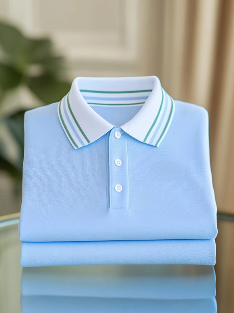New Limited Edition Classic Business Logo Polo Shirt: Premium Short Sleeve Comfort