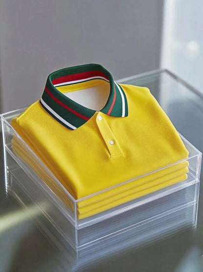 New Limited Edition Smart Business Polo Shirt - Button-Down, Short Sleeve, Logo Detail