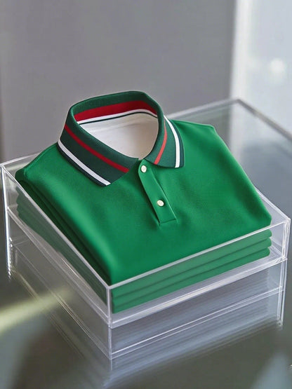 New Limited Edition Smart Business Polo Shirt - Button-Down, Short Sleeve, Logo Detail